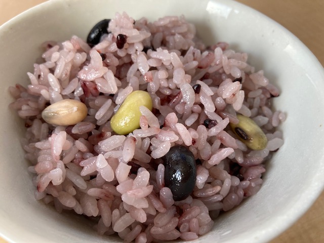 黒米と三種大豆ご飯の作り方