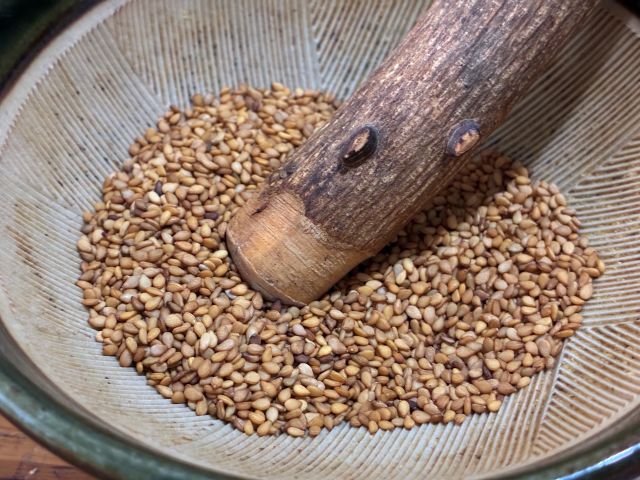 国産 金ごまを使った料理例